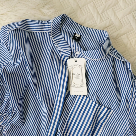 {Coeur de Vague} NEW Button Up Fit and Flare Dress - Picture 4 of 4